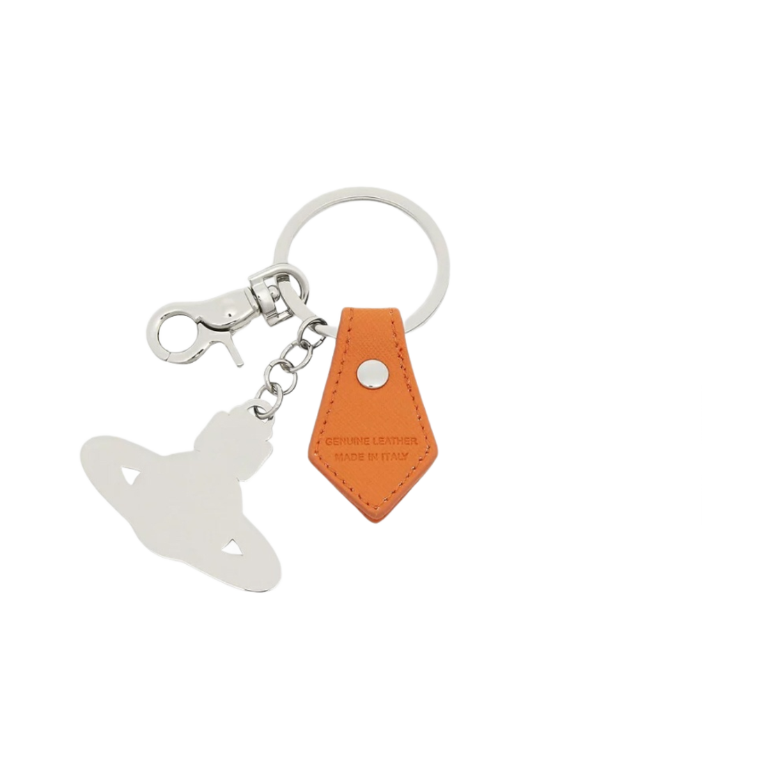 비비안 웨스트우드 사피아노 블랙 앤 화이트 키링 오렌지(Vivienne Westwood Saffiano Black and White Keyring Orange) - 2