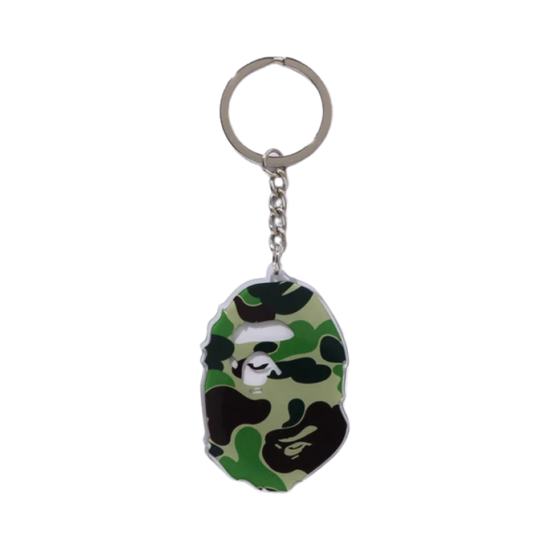 베이프 ABC 카모 에이프 헤드 아크릴 키체인 그린(BAPE ABC Camo Ape Head Acrylic Keychain Green)