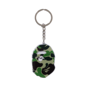 BAPE ABC Camo Ape Head Acrylic Keychain Green