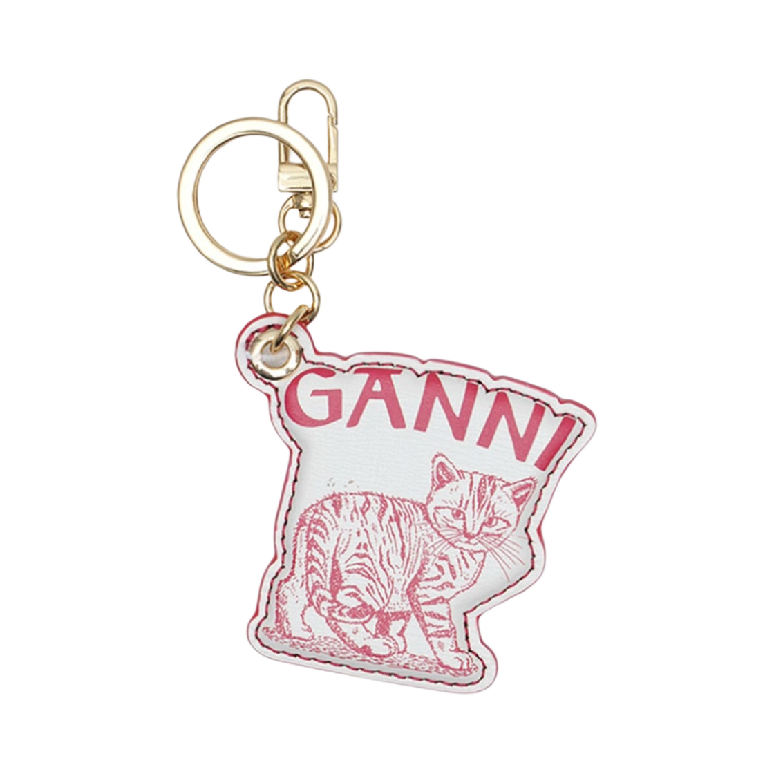 A5002-135 (W) Ganni Kitten Keychain Egret