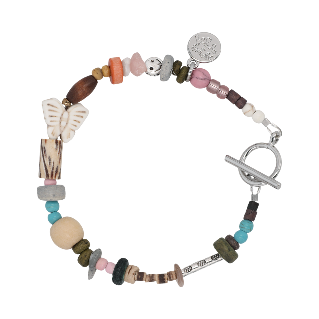 토우토우아카이브 버터플라이 심볼 팔찌 아이보리(TOWTOW.ARCHIVE Butterfly Symbol Bracelet Ivory) - 1