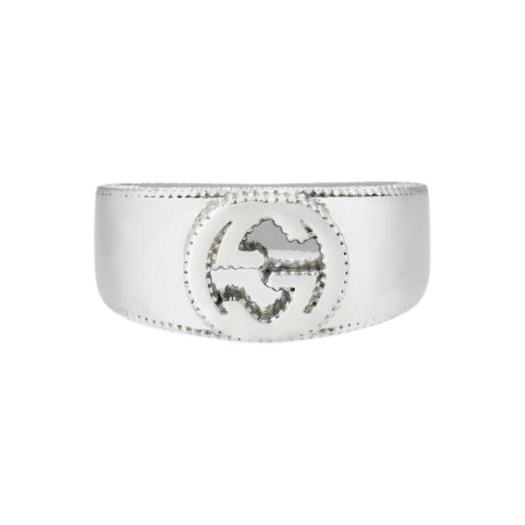 Gucci Interlocking G Ring 925 Sterling Silver