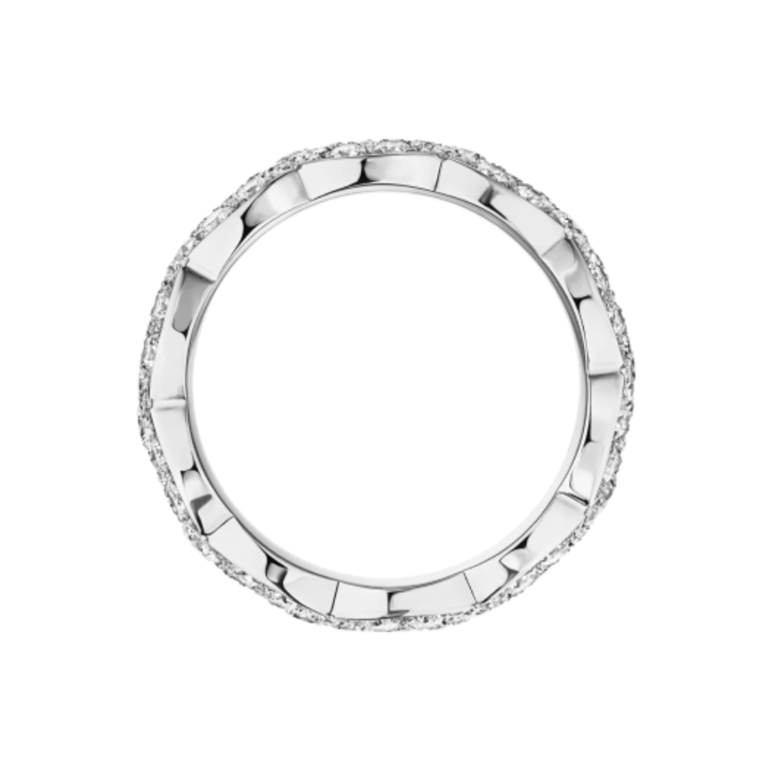 샤넬 코코 크러쉬 링 퀼티드 모티프 스몰 & 18K 화이트 골드 다이아몬드(Chanel Coco Crush Ring Quilted Motif Small & 18K White Gold Diamonds) - 3