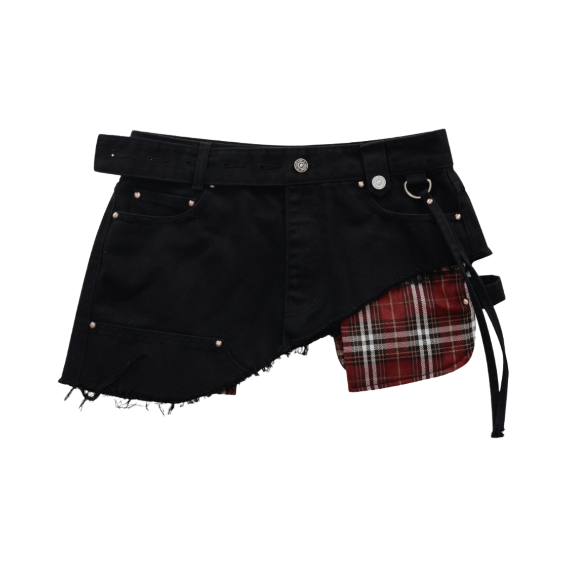 베이컨트 아카이브 로엘 레이어드 카펜터 스커트 벨트 블랙(Vacant Archive Roel Layered Carpenter Skirt Belt Black)