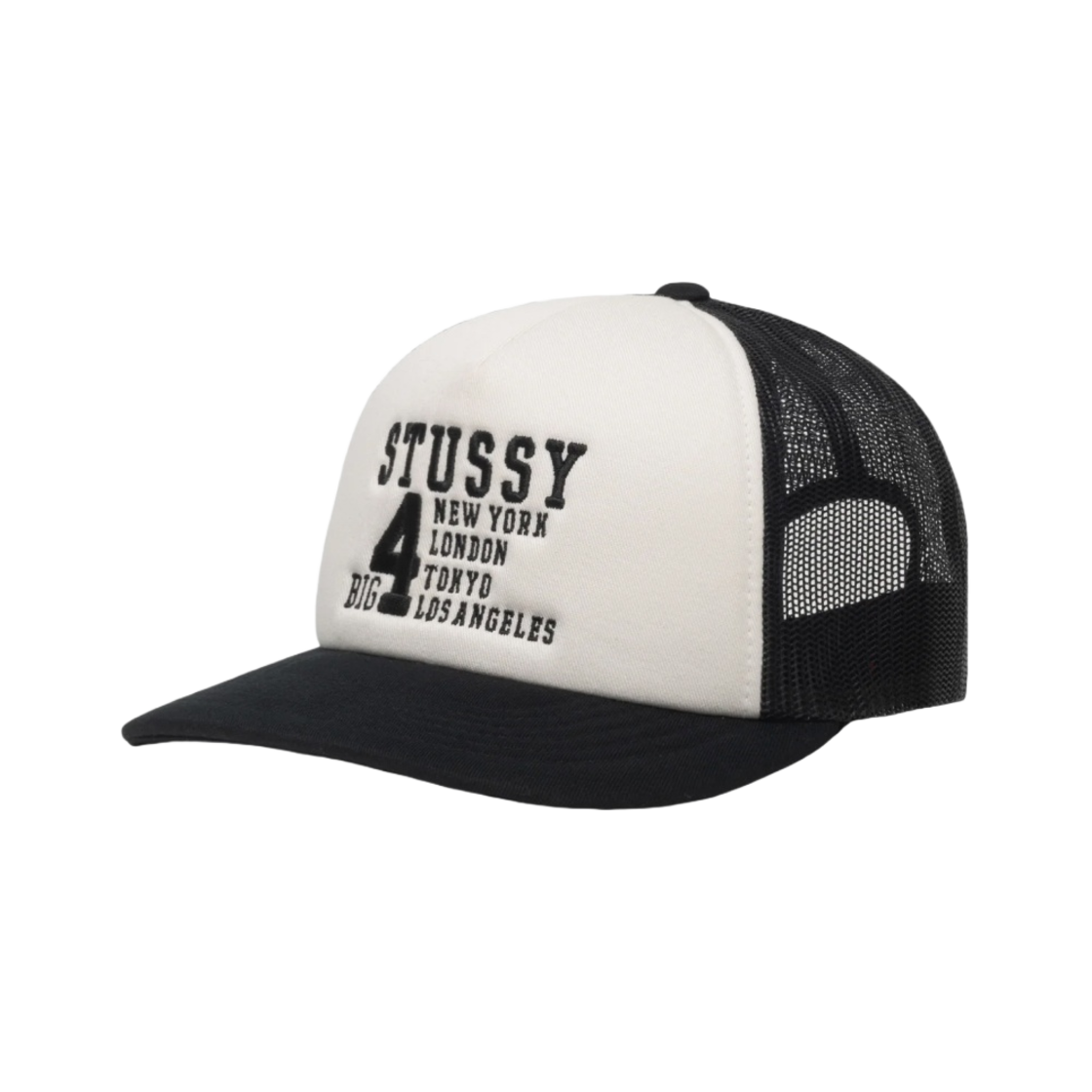 스투시 트러커 빅 4 스냅백 블랙(Stussy Trucker Big 4 Snapback Black) - 2