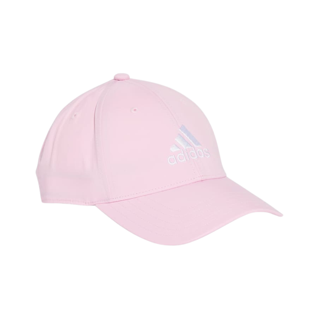 JF8559 Adidas Embroidered Logo Lightweight Baseball Cap True Pink White