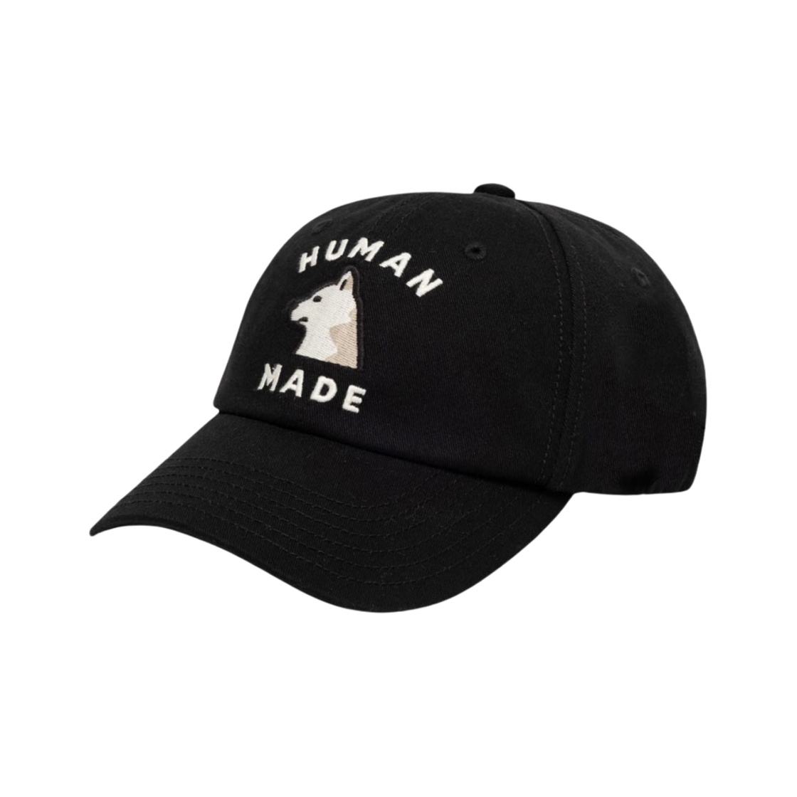휴먼 메이드 웍스아웃 20주년 진돗개 6 패널 캡 블랙(Human Made Worksout 20th Anniversary Jindo Dog 6 Panel Cap Black)