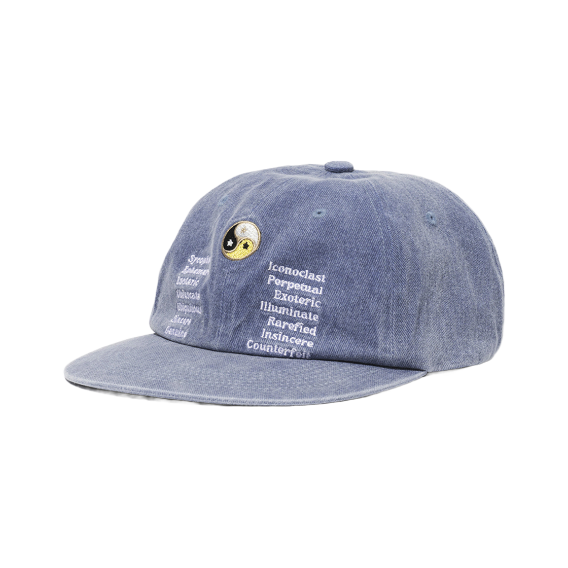 FAS036 FASTLE Yin Yang Washed Cap Pigment Denim Blue