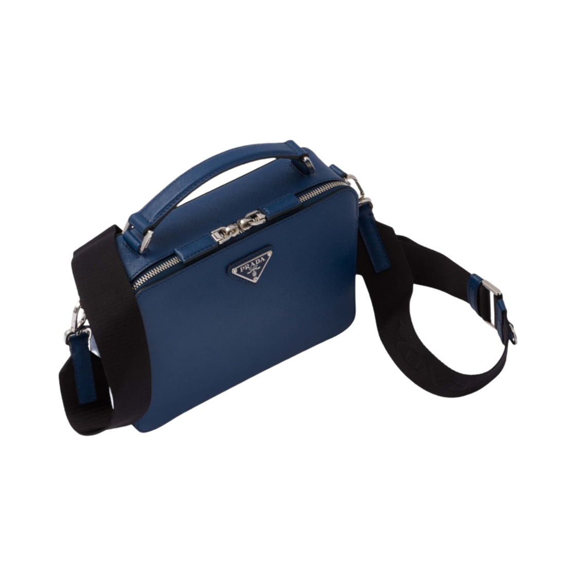 프라다 사피아노 레더 브리크 백 블루에뜨(Prada Saffiano Leather Brique Bag Bluette) - 2