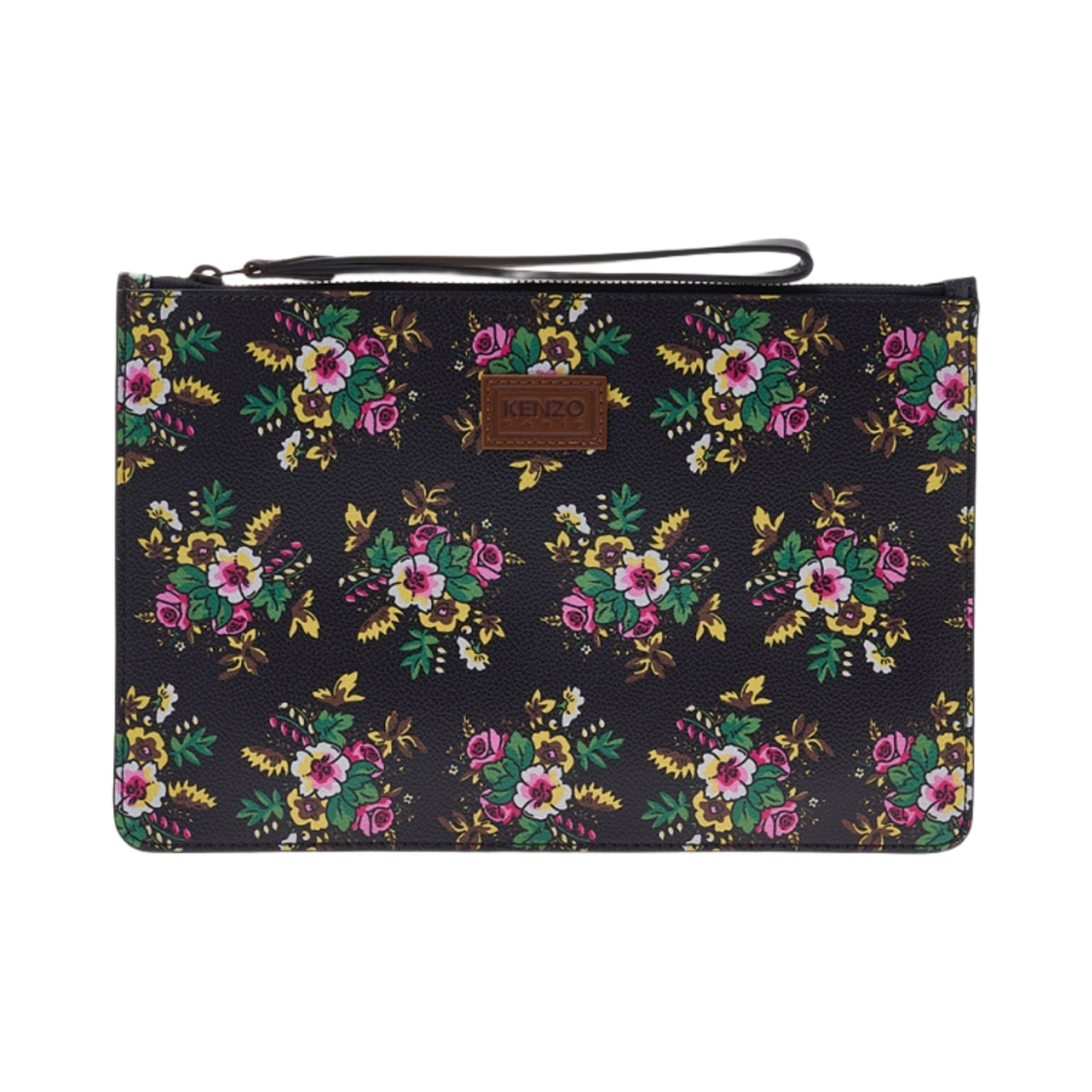 겐조 쿠리어 팝 부케 라지 파우치 블랙(Kenzo Courier Pop Bouquet Large Pouch Black) - 1
