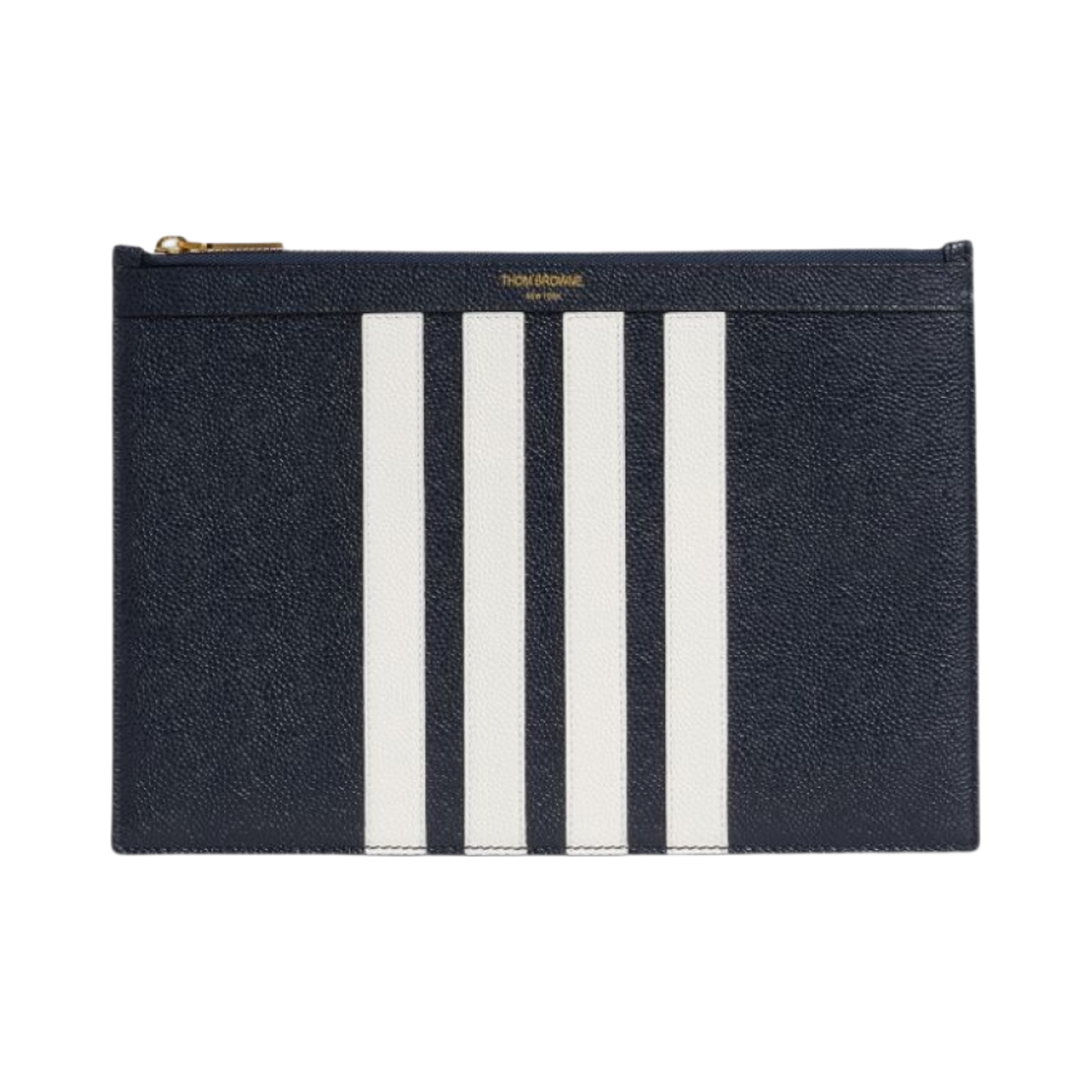 톰브라운 사선 페블 그레인 레더 스몰 도큐먼트 홀더 네이비(Thom Browne 4-Bar Pebble Grain Leather Small Document Holder Navy) - 1