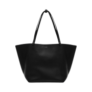 The Row Park Tote Three Bag in Leather Black