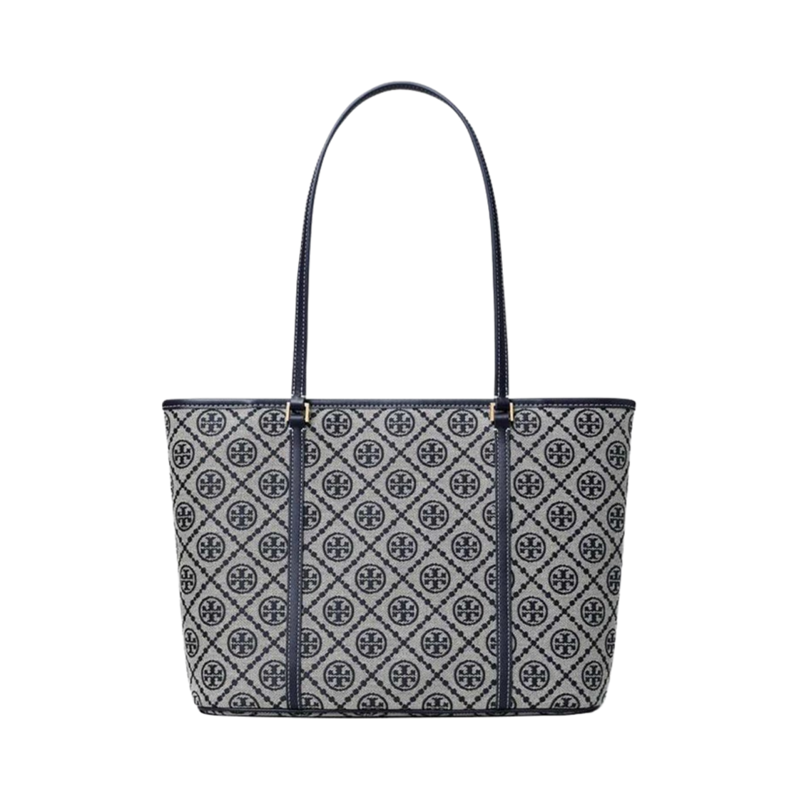 166419-405 Tory Burch T Monogram Small Zip Tote Bag Tory Navy