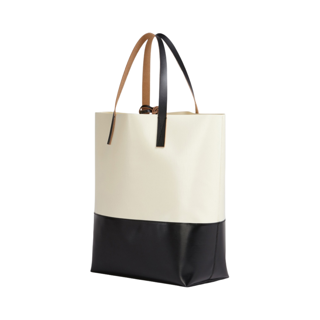 마르니 트리베카 쇼핑백 실크화이트 블랙(Marni Tribeca Shopping Bag Silkwhite Black) - 3