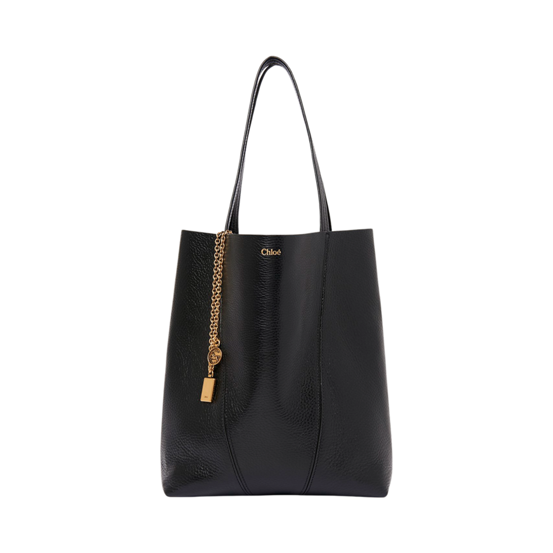 끌로에 그레인드 레더 스핀 토트백 블랙(Chloe Spin Tote Bag in Grained Leather Black) - 1
