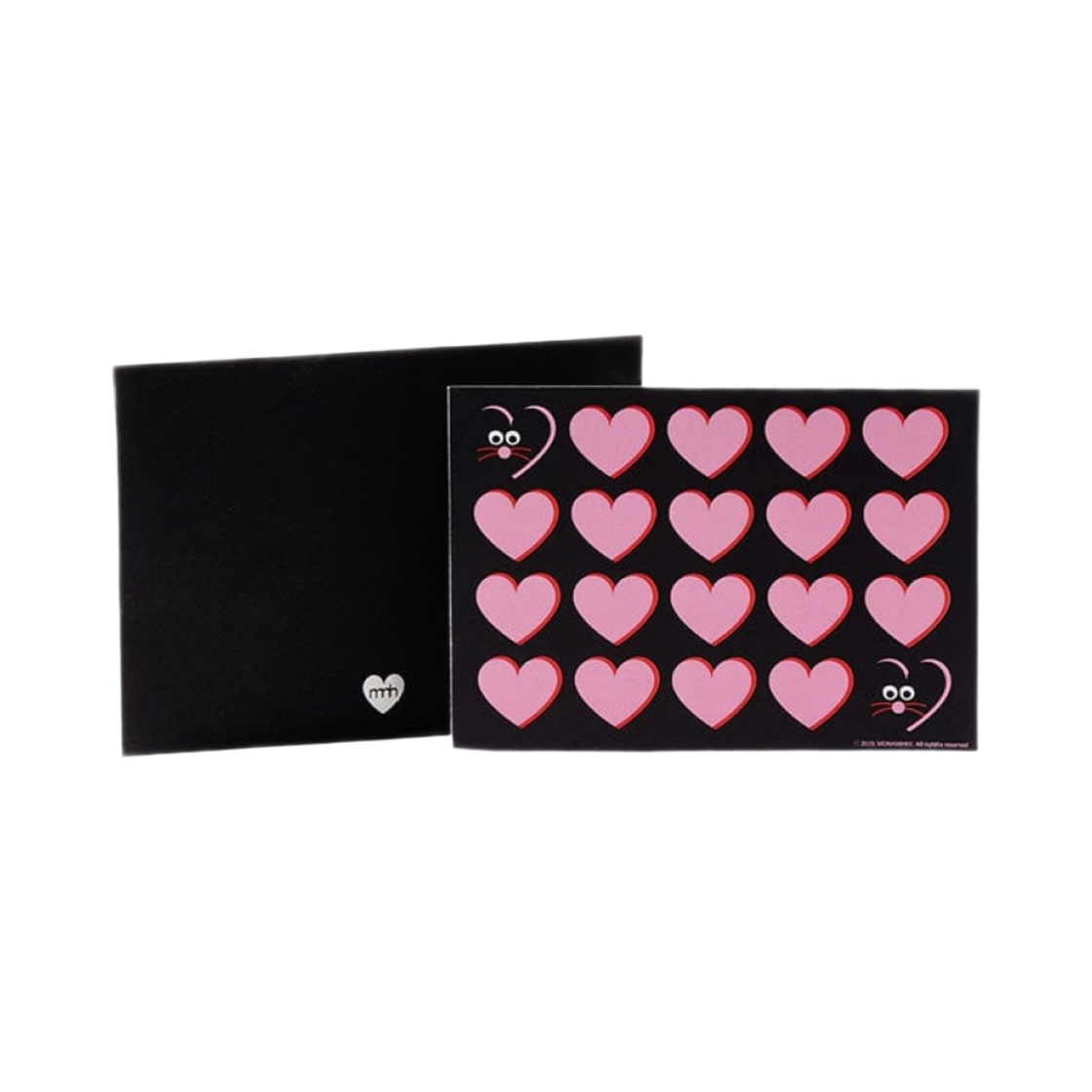 - Monamhee Postcard Envelope Set (Black Heart Ver.)