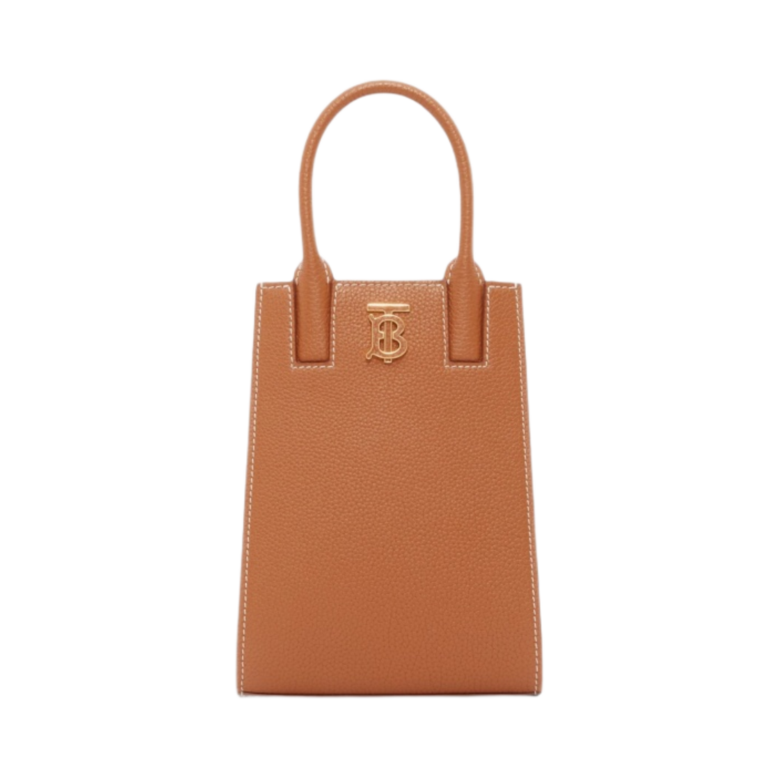 버버리 그레이니 레더 마이크로 프란시스 토트백 웜 러셋 브라운(Burberry Grainy Leather Micro Frances Tote Bag Warm Russet Brown) - 1