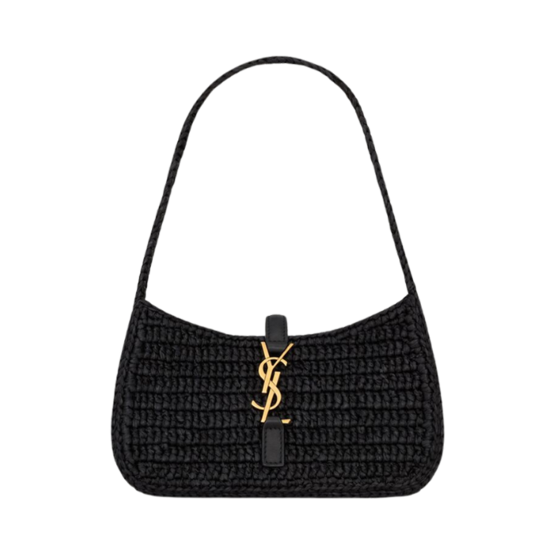 742680-GAAFB-1000 Saint Laurent Mini Le 5 A 7 in Raffia Black