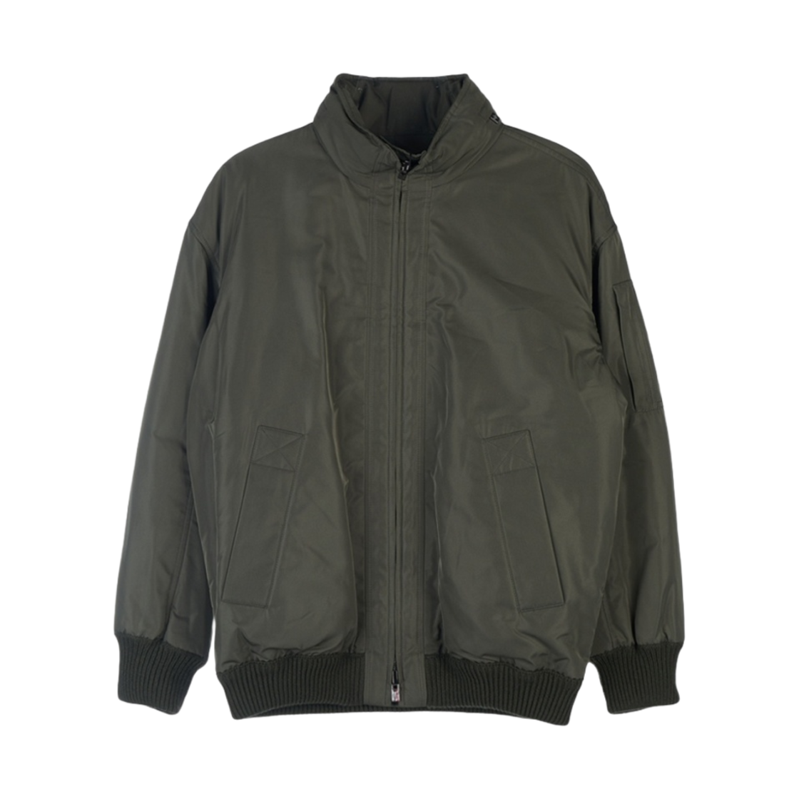 FAM4361-50JT Loro Piana Medway Bomber Jacket Technical Fabric Silk Tea Leaves