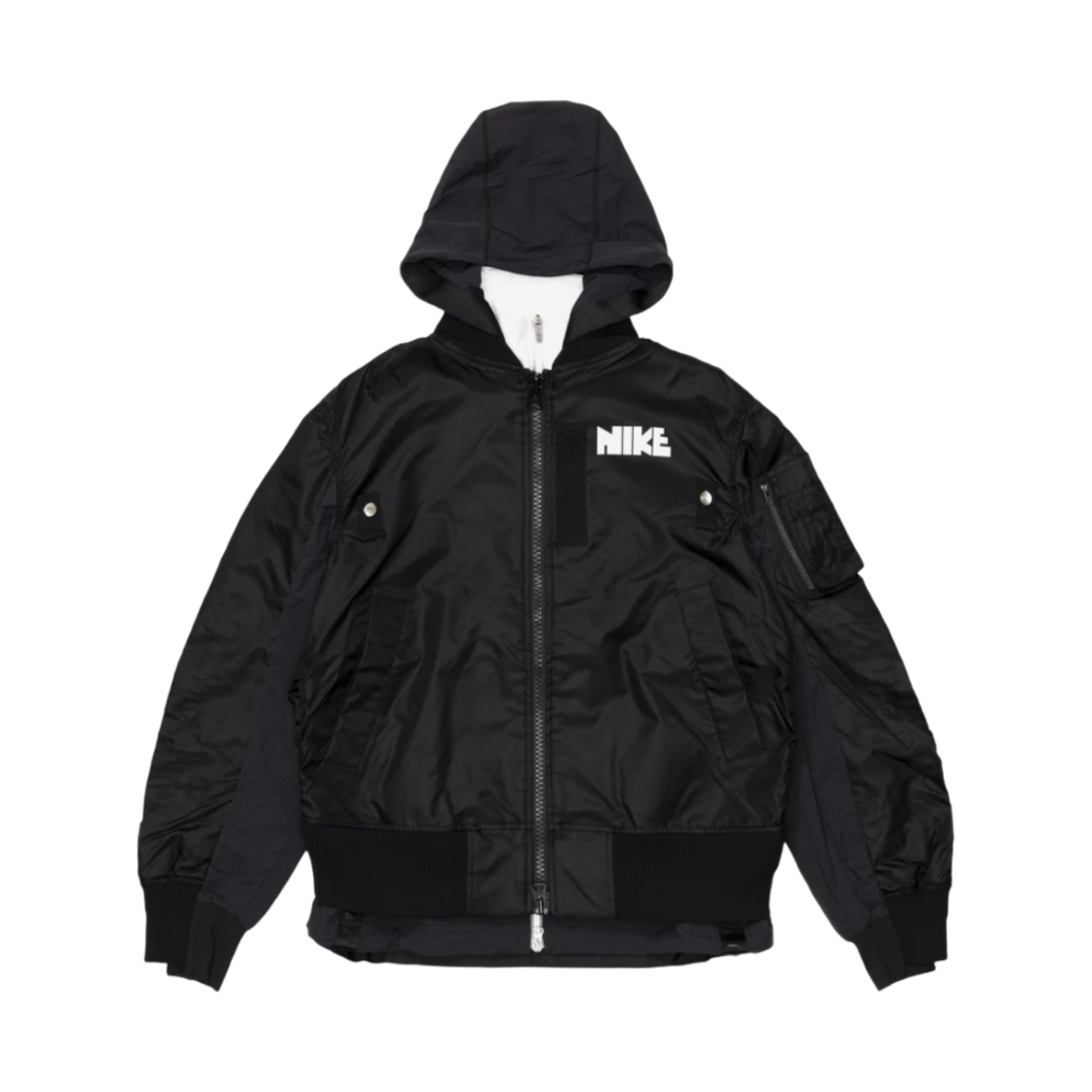 나이키 x 사카이 NRG 레이어드 봄버 자켓 블랙 - US/EU(Nike x Sacai NRG Layered Bomber Jacket Black - US/EU)