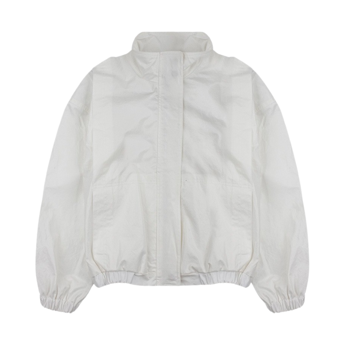 SL2302HJK05WHF Sllow Garments Women Boxy Coated Blouson Ivory