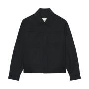 AMI Press Buttons Worker Jacket Black
