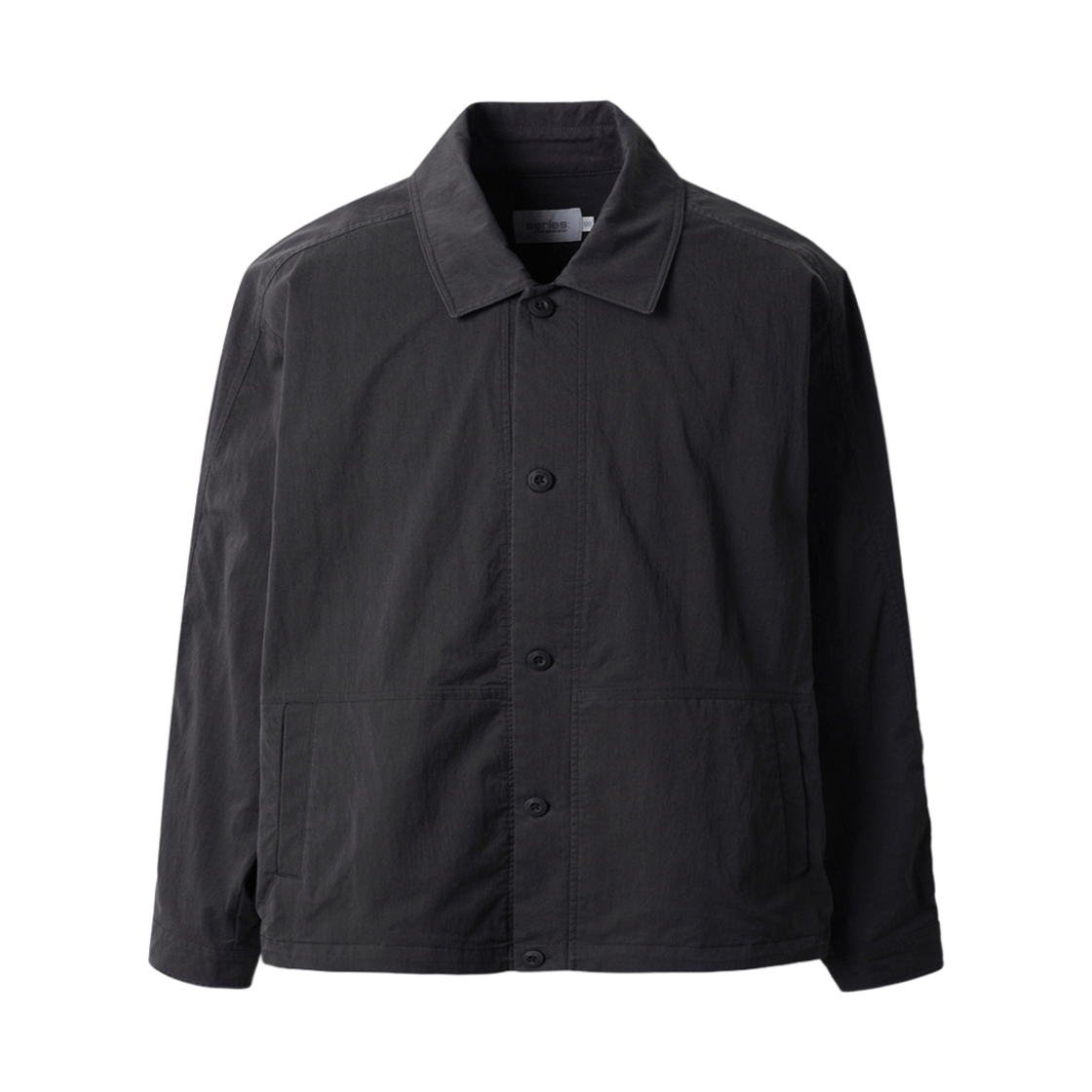 시리즈 면혼방 아우터 셔츠 블랙(Series Cotton Blend Outer Shirt Black) - 1
