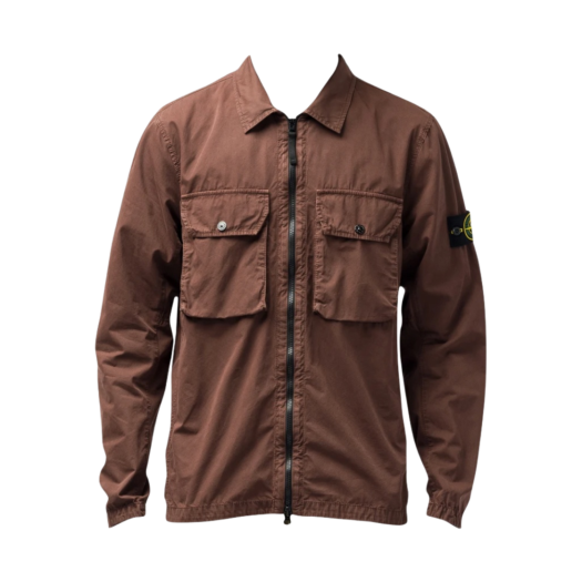 Stone Island 113WN T.CO+OLD Overshirt Mahogany - 21FW