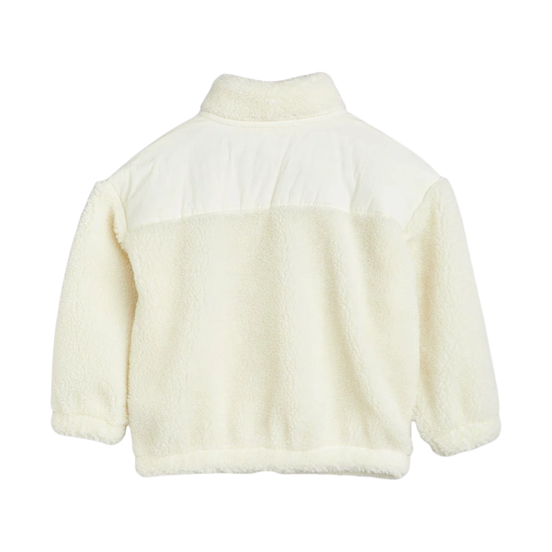 (키즈) 미니 로디니 펭귄 파일 집 자켓 화이트((Kids) Mini Rodini Penguin Pile Zip Jacket White)