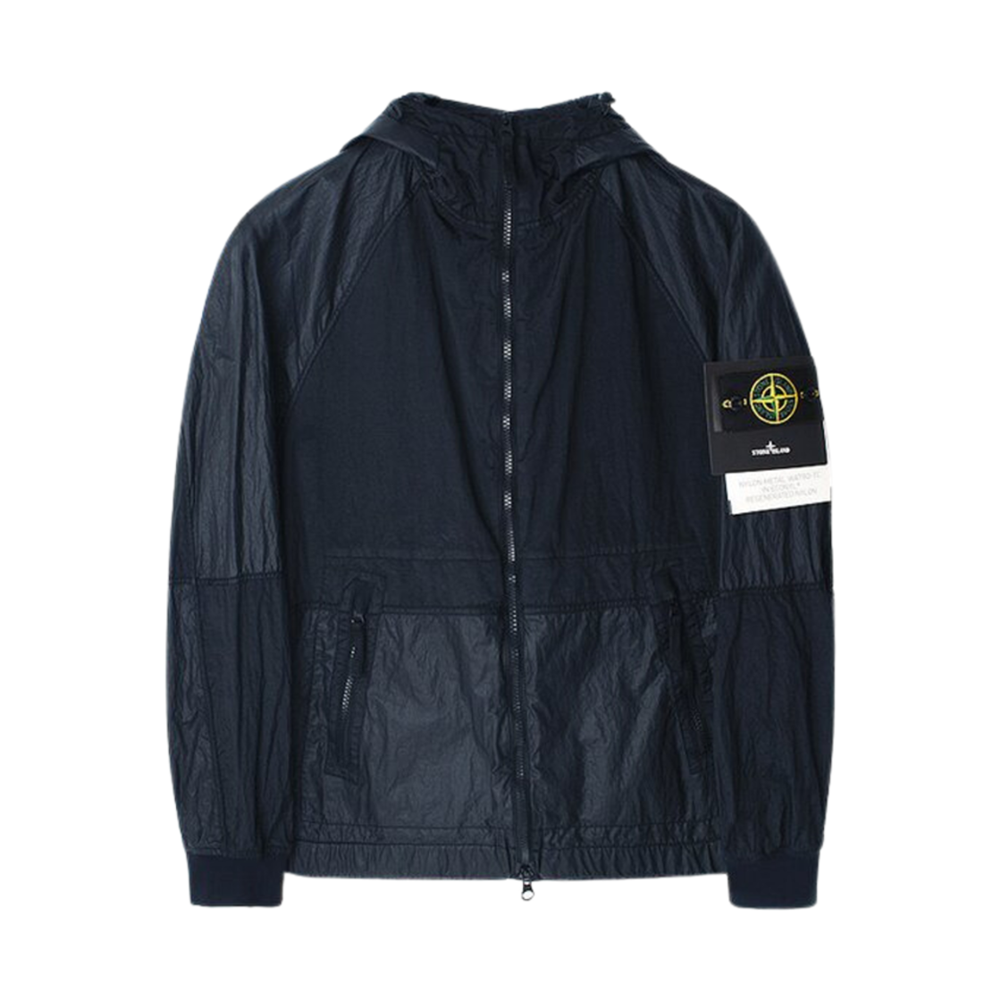 801542020-V0020 Stone Island 42020 Nylon Metal Watro-TC in Econyl Regenerated Nylon Hooded Jacket Navy Blue - 24SS