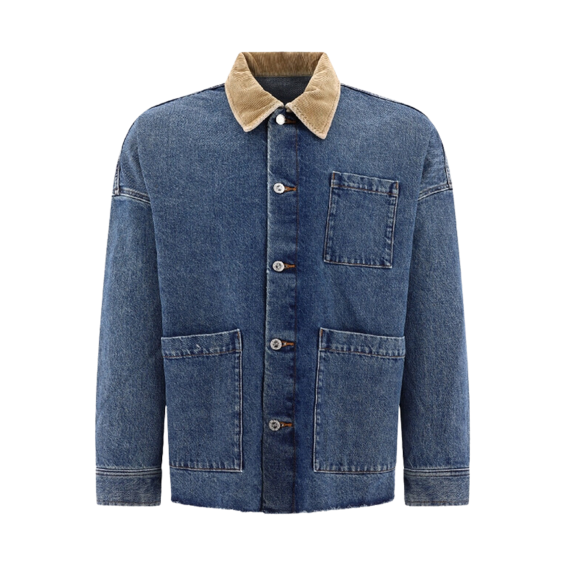 COGTV-M02903-IAL A.P.C. x JW Anderson Marin Denim Jacket Washed Indigo