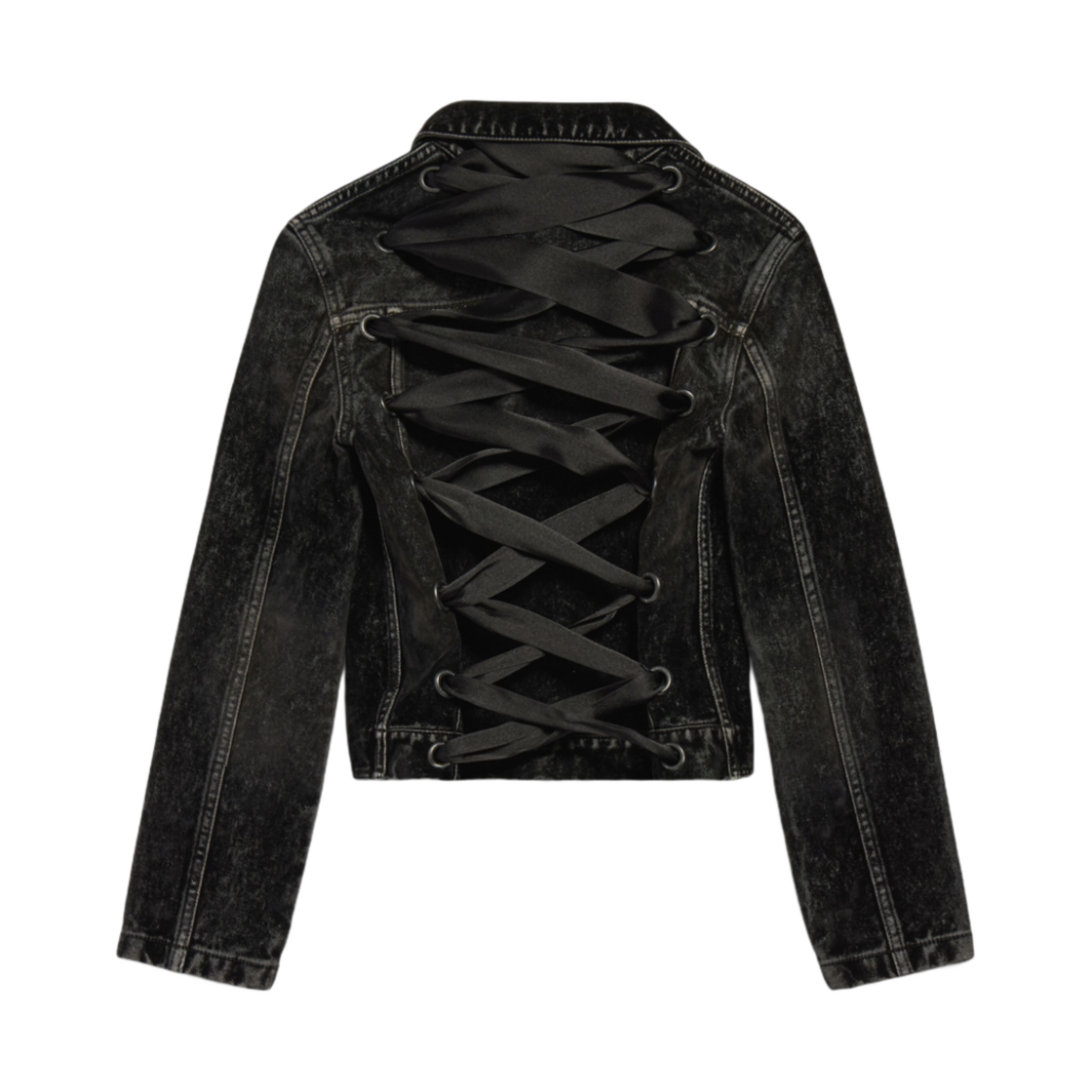 (W) 발렌시아가 레이스업 자켓 블랙((W) Balenciaga Lace-Up Jacket Black) - 2
