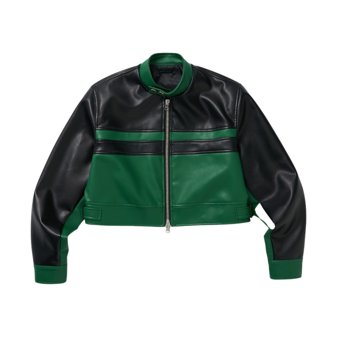 010_TIP THE IDENTITY PROJECT Women Racer Jacket Black Green