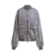 (W) Adidas Adilenium Season 2 Washed Bomber Jacket Gender Neutral Black - KR Sizing
