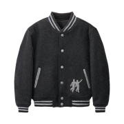 STU Embroidery Padded Bomber Charcoal