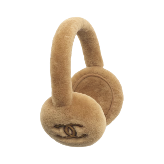 Chanel Earmuffs Shearling Lambskin Beige