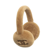Chanel Earmuffs Shearling Lambskin Beige