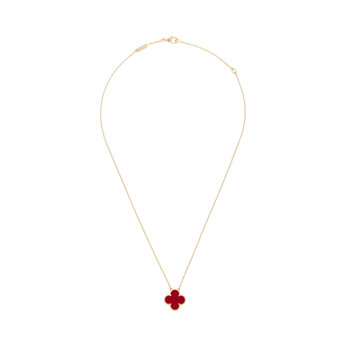 VCARD38500 (W) Van Cleef & Arpels Vintage Alhambra Pendant Yellow Gold Carnelian - 대표 이미지 #1