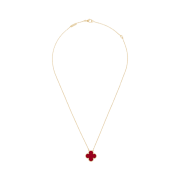 (W) Van Cleef & Arpels Vintage Alhambra Pendant Yellow Gold Carnelian