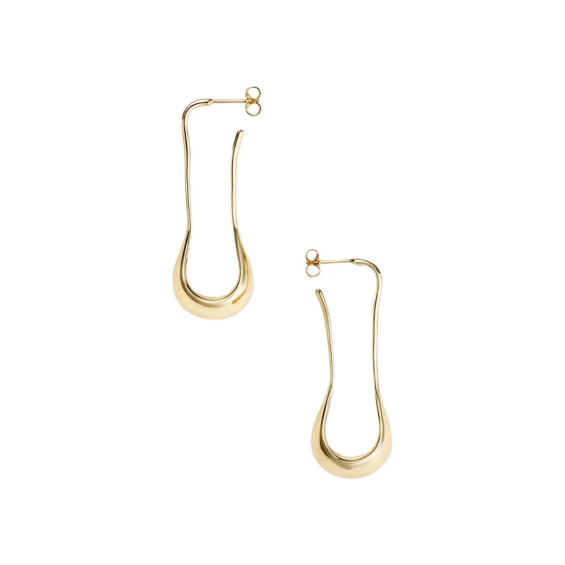AC251-LO0036-545 (W) Lemaire Vermeil Short Drop Earrings Gold
