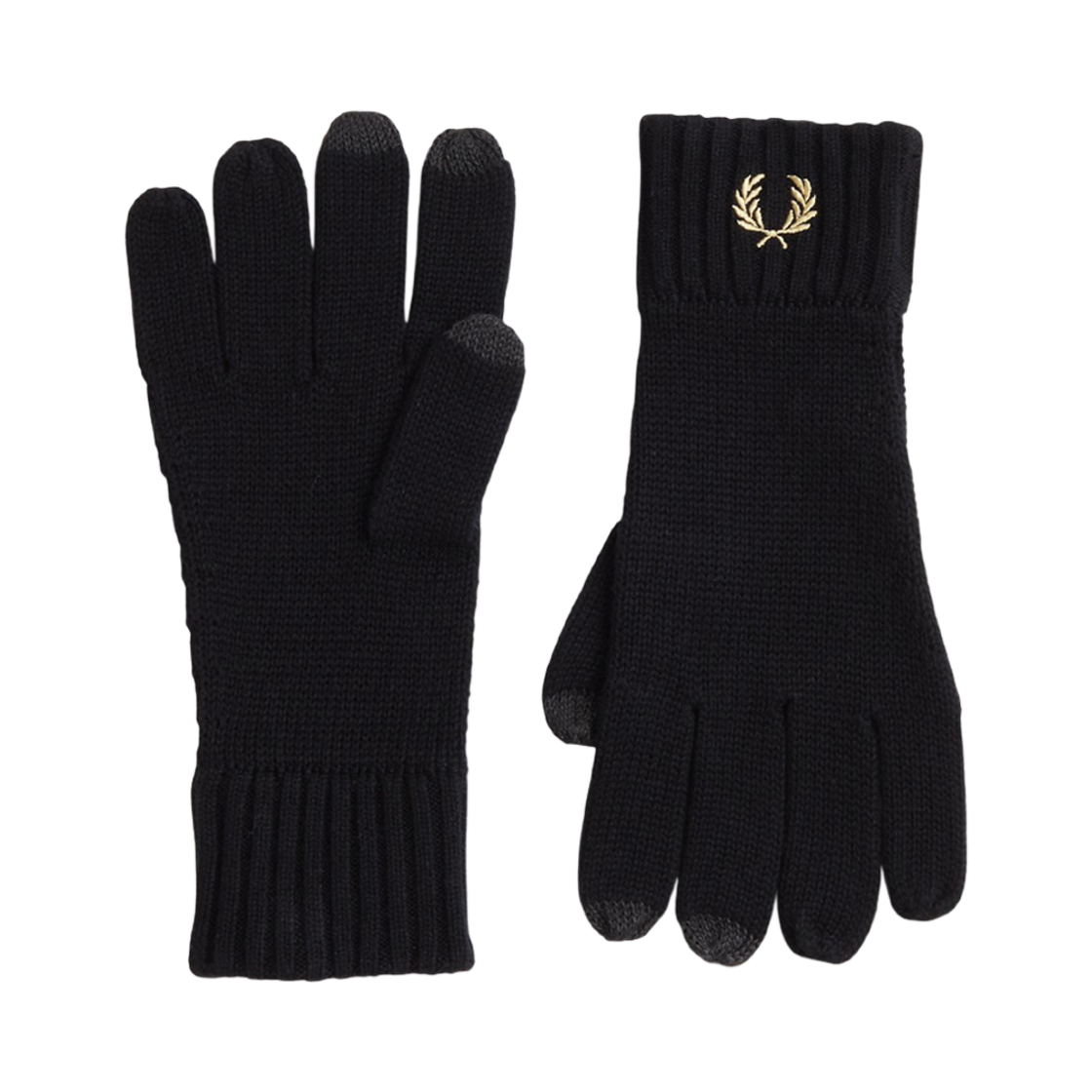 CFPU2438156-259 Fred Perry Laurel Wreath Gloves Black