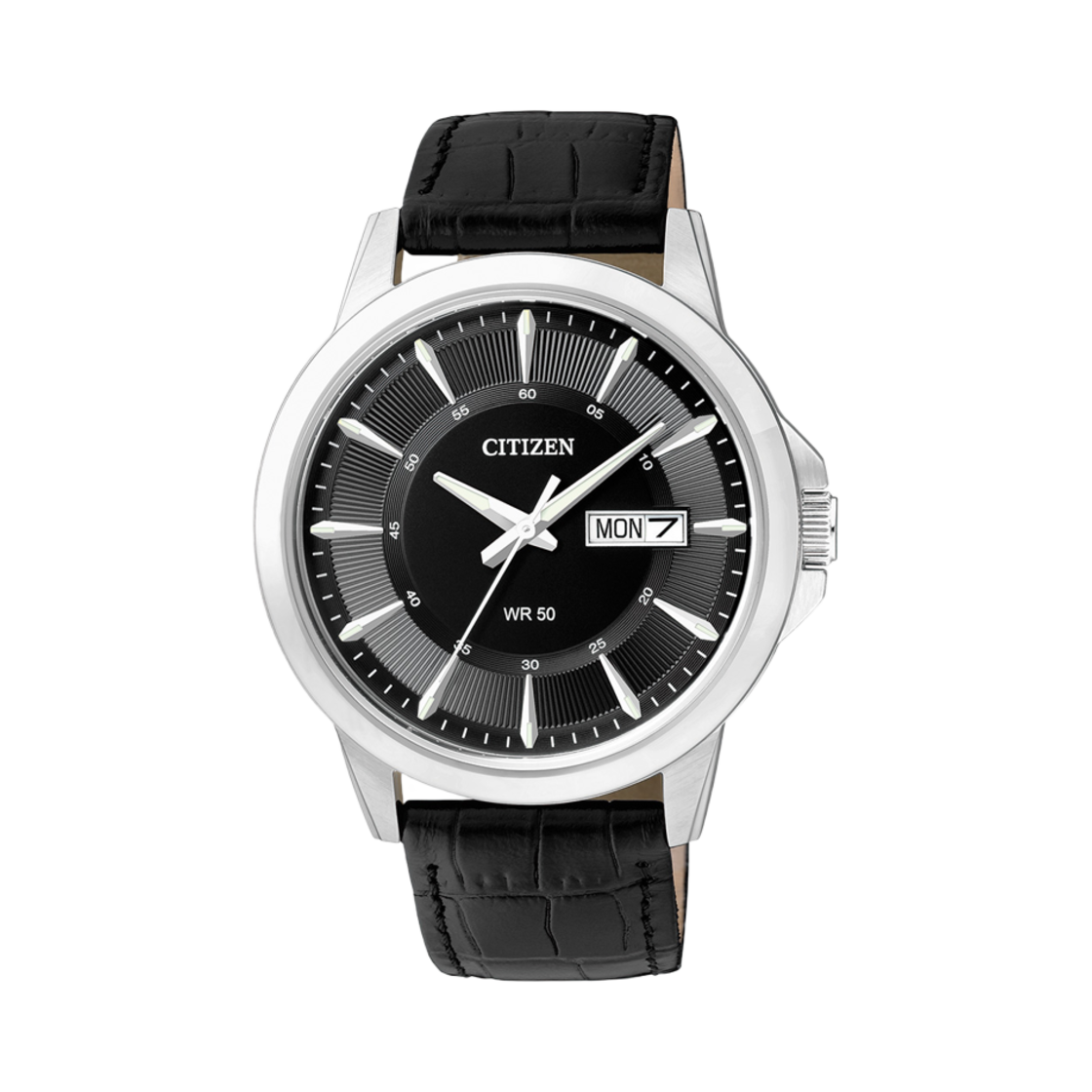 시티즌 드레스 쿼츠 41mm 카프 레더 블랙