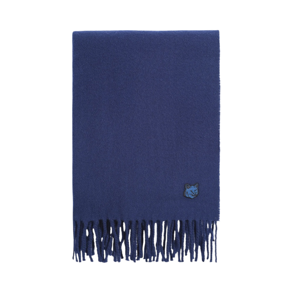 LM06201WA0018-P476 Maison Kitsune Bold Fox Head Patch Muffler Golden Ink Blue