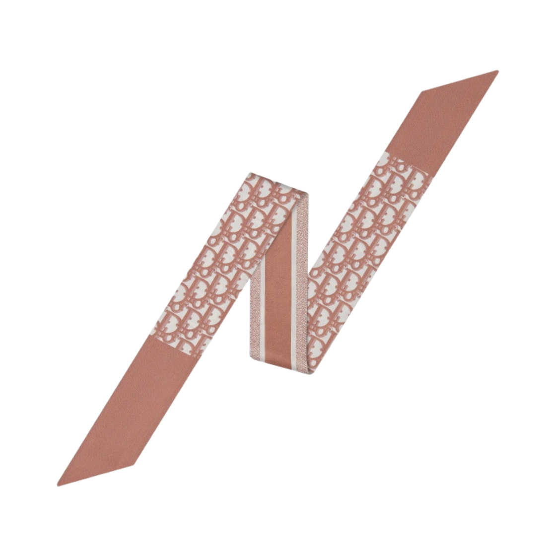 15DOB106I600-C412 (W) Dior Oblique Mitzah Scarf Silk Twill Rose Des Vents