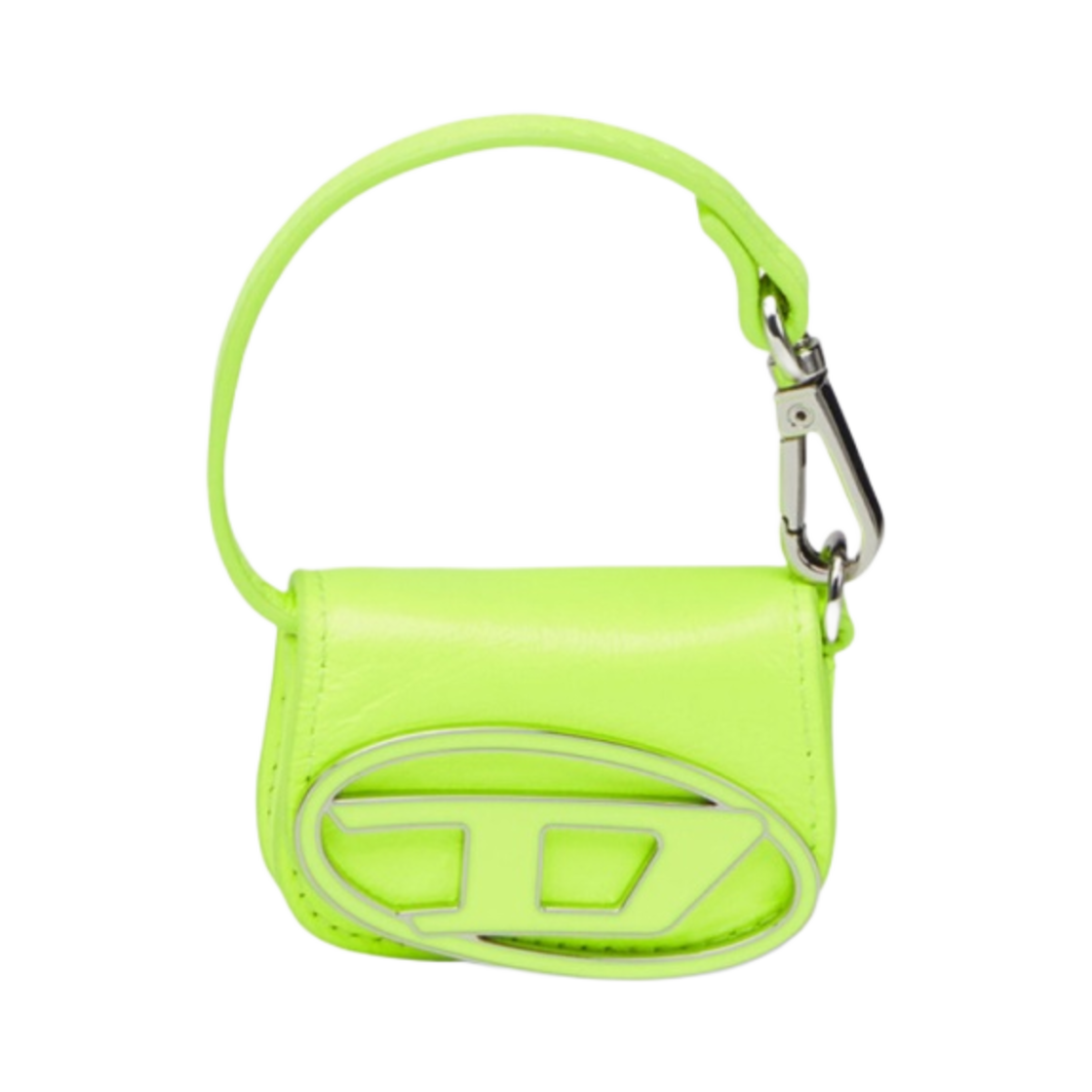 디젤 1DR 파우치 마이크로 키링 옐로우 플루오(Diesel 1DR Micro Leather Bag Charm Yellow Fluo) - 1