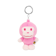 BAPE Baby Milo Plush Doll Keychain Light Pink