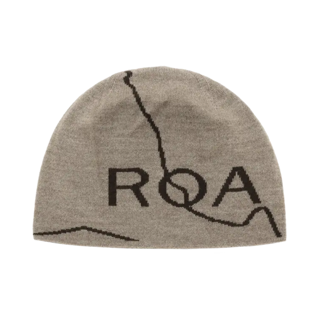 RBUW202YA02 Roa Beanie Logo Taupe