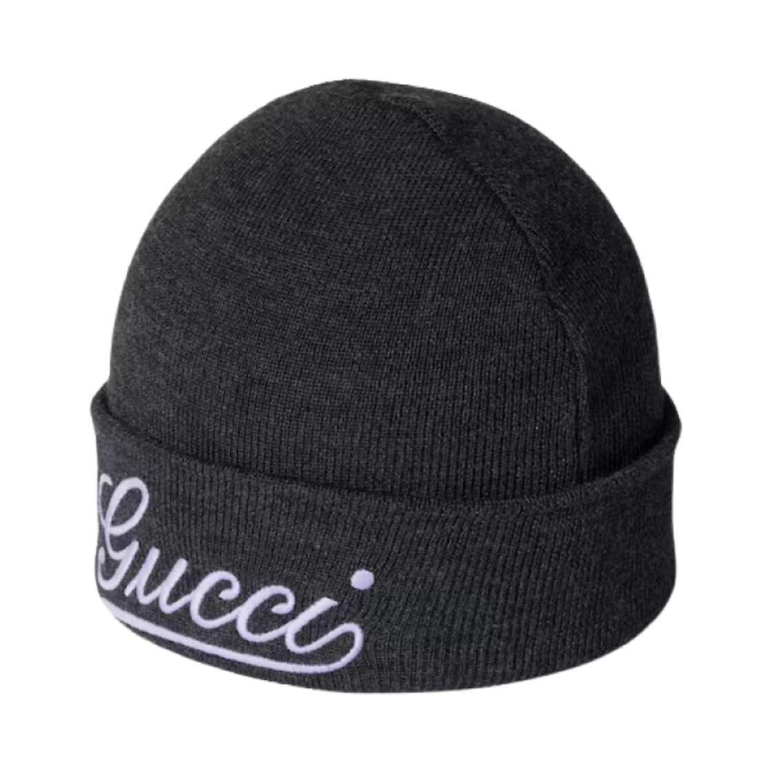 (W) 구찌 자수 울 햇 다크 그레이((W) Gucci Embroidery Wool Hat Dark Grey) - 1
