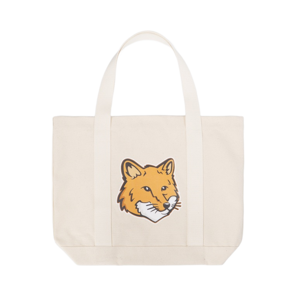 메종 키츠네 폭스 헤드 토트백 에크루(Maison Kitsune Fox Head Tote Bag Ecru)