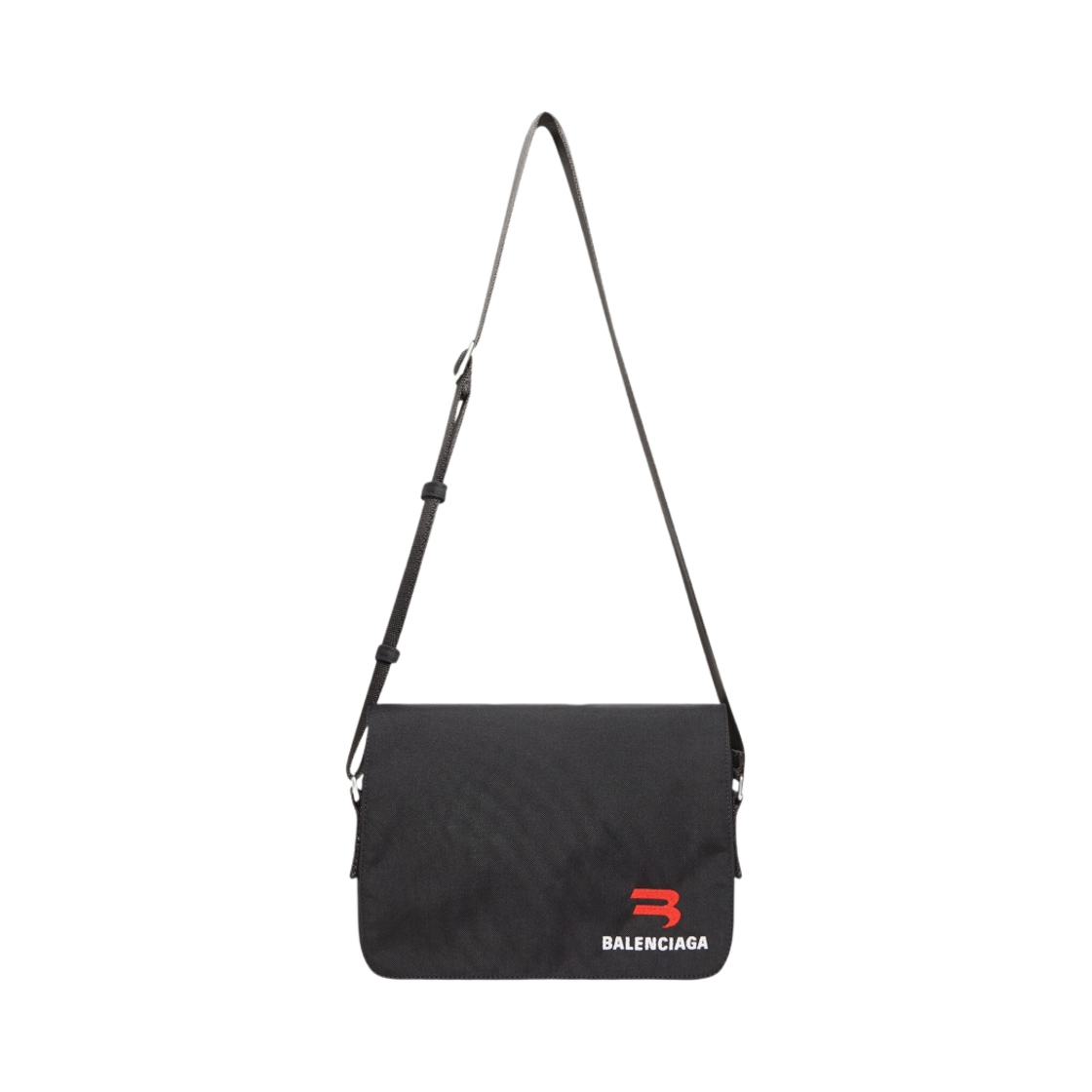 발렌시아가 익스플로러 스몰 자수 메신저백 블랙